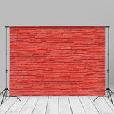 Aperturee - Moderner roter Streifen Wandporträt Studiohintergrund